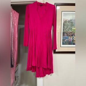 Isabella high low long sleeve dress